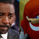 Elba, left, considering how to ignore the obvious sex appeal of Knuckles, right.